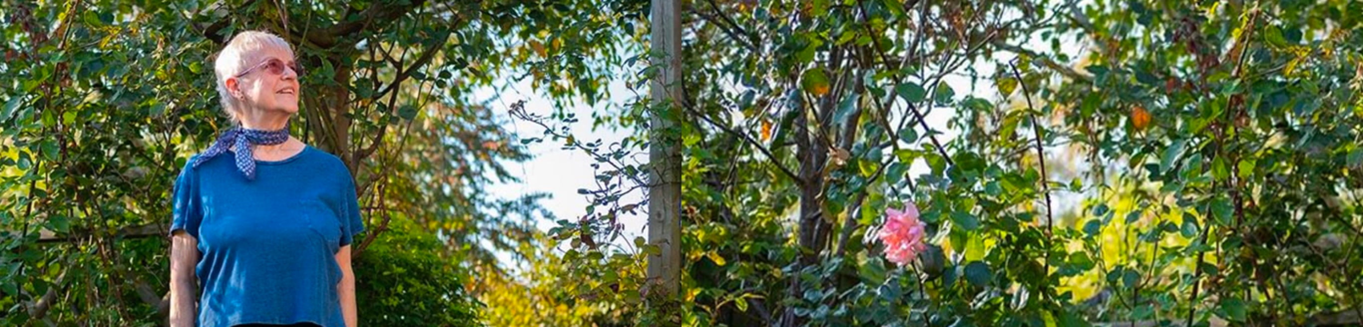 Lady looking at her left